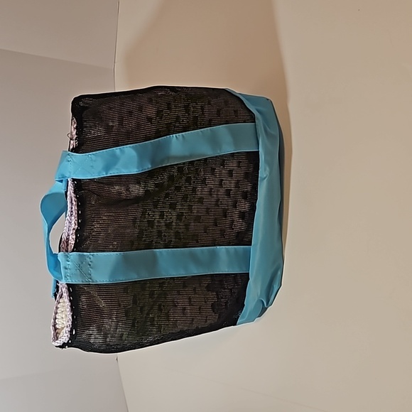 Handcrafted Upcycle Bag Hand Knit Crochet Stitch Handmade Multicolored Stripes - Picture 11 of 17